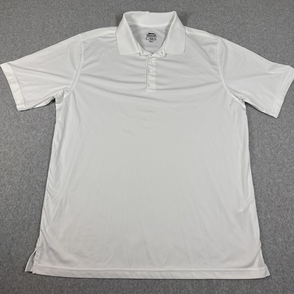 Slazenger Golf Polo Shirt Active Performance Men's White Size XL‎ Stretch